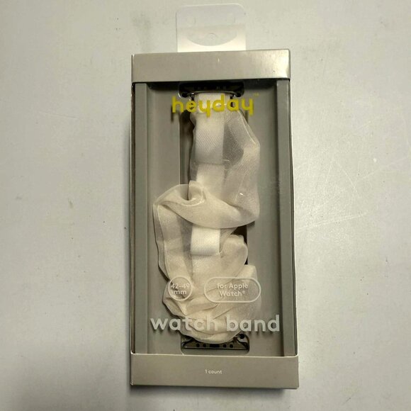 Heyday Apple Watch Scrunchie Band 42/44/45mm Sheer White - Picture 1 of 7